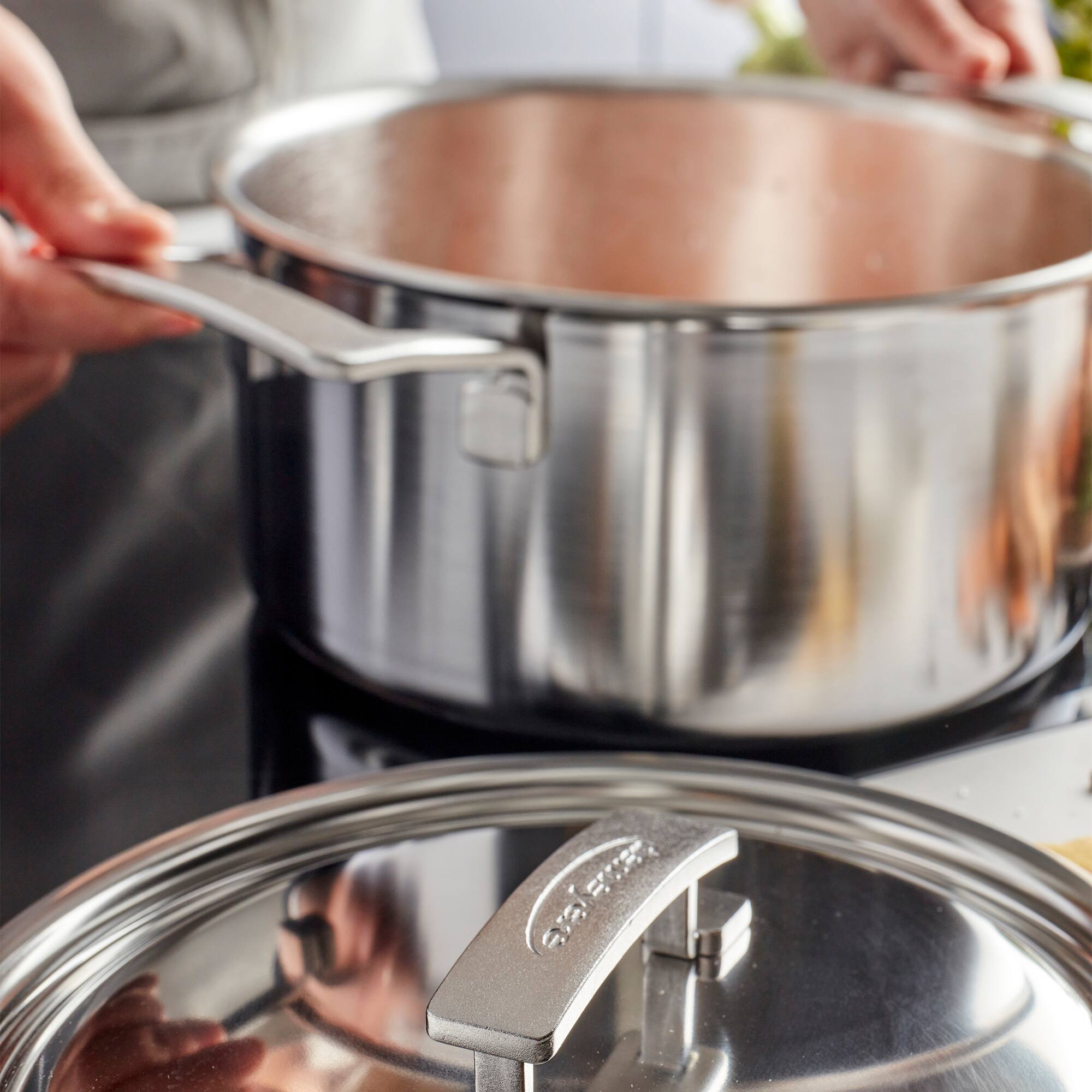 Alt View 3. Demeyere - Demeyere Industry 5-Ply 5.5-qt Stainless Steel Dutch Oven - Stainless Steel.