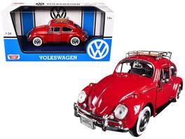 1966 Volkswagen Classic 1/24 Diecast Car Model by Motormax - Beetle Red