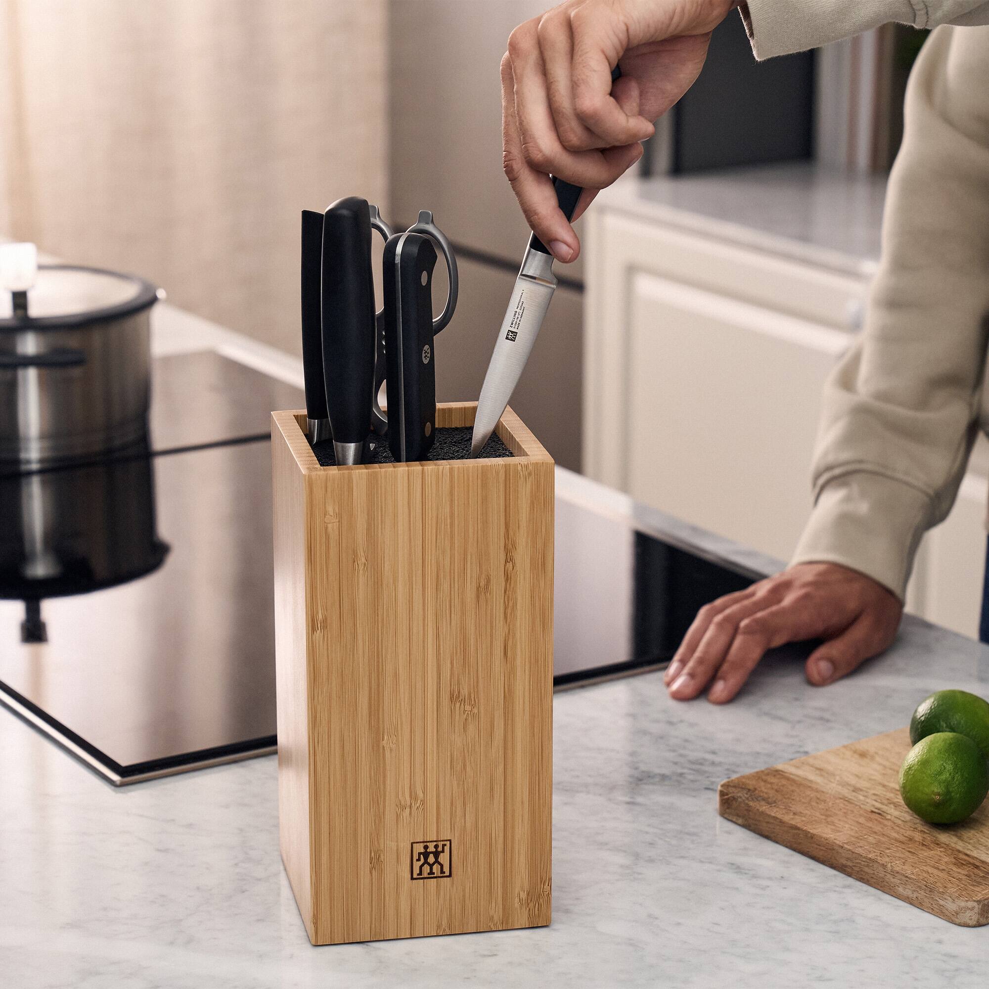 Alt View 1. ZWILLING - ZWILLING Bamboo Bristle Knife Storage Block - Natural.
