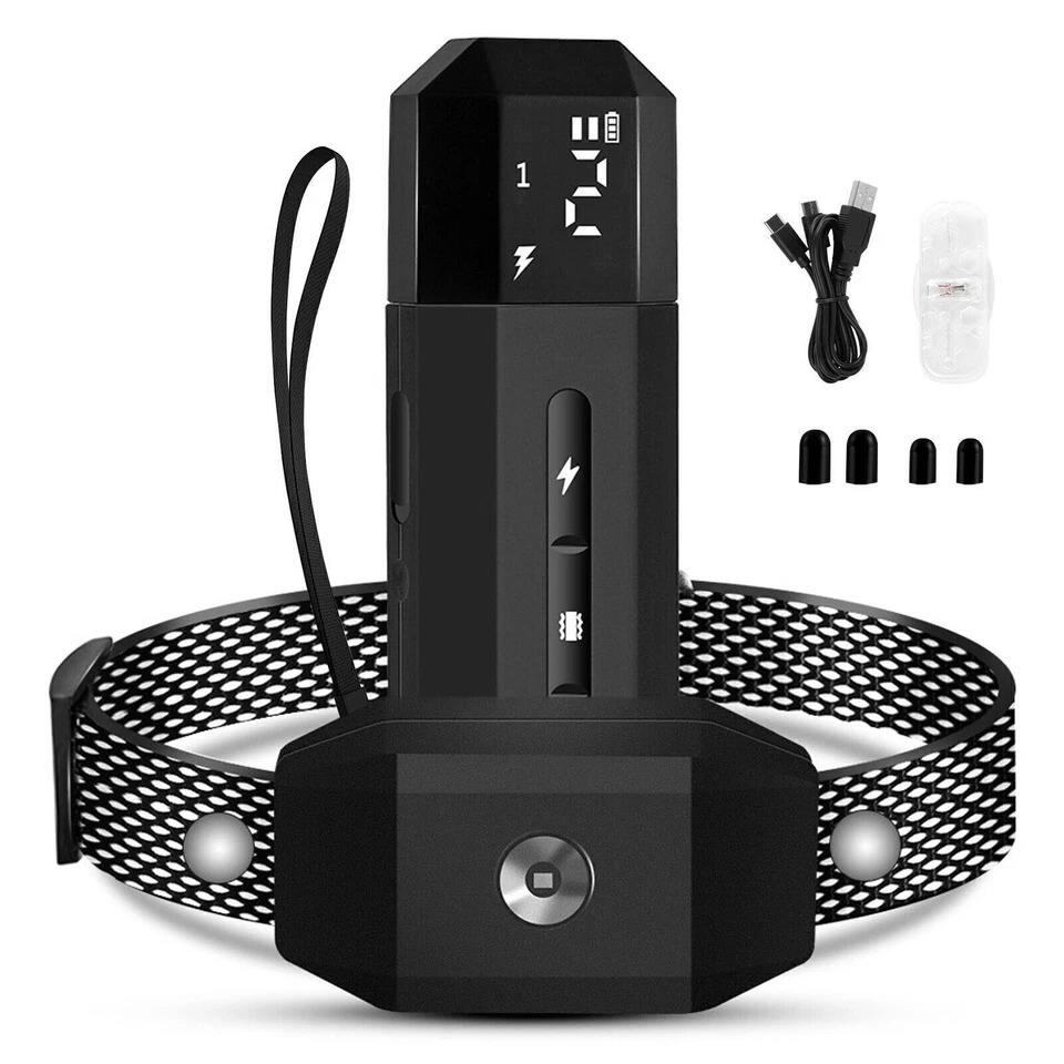 Back. Home Collection - Rechargeable Remote Dog Training Collar with Shock Mode & Waterproof Receiver - Black.