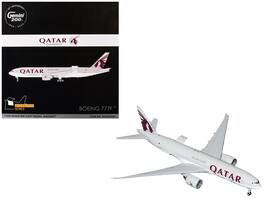 GeminiJets - Boeing 777F Commercial Aircraft Qatar Cargo (A7-BFT) with Tail Graphics Gemini 200 - Interactive Series 1/200 - Gray