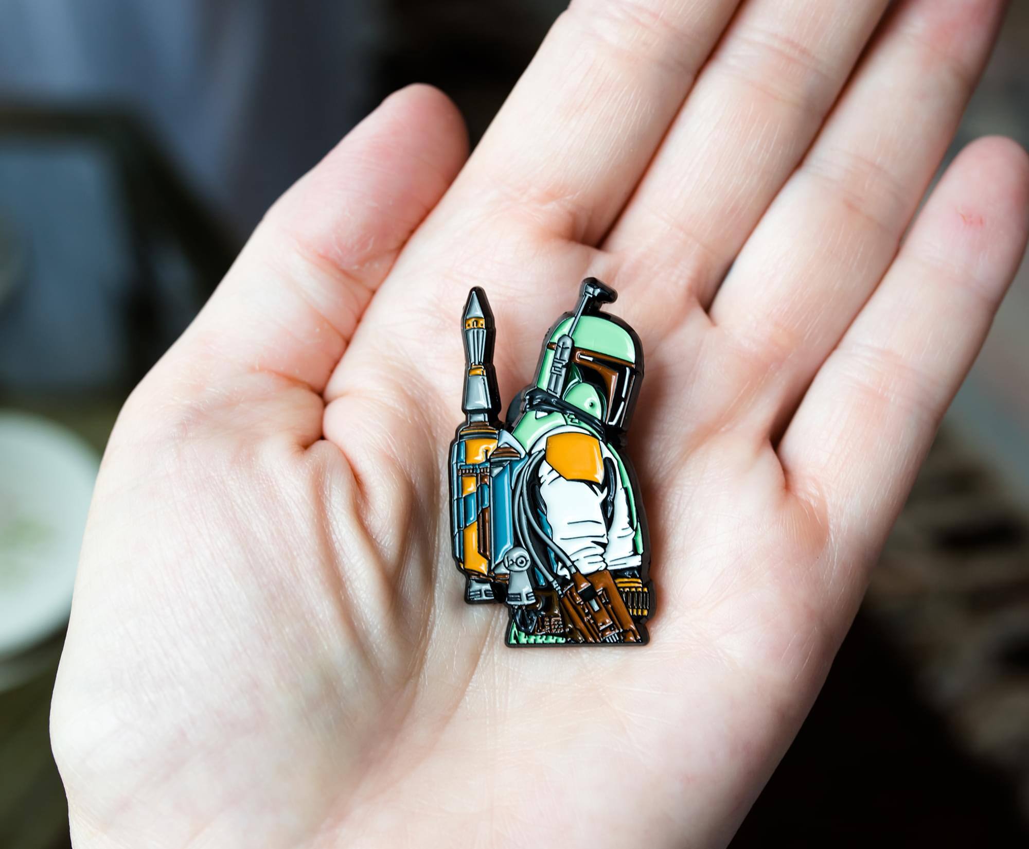 Alt View 2. SalesOne LLC - Star Wars: The Mandalorian Boba Fett Enamel Pin | Toynk Exclusive - Green.