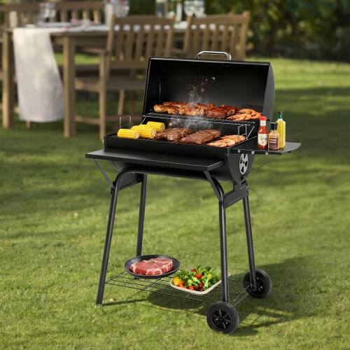 Alt View 9. Winado - Barrel Charcoal Grill with Side Front Table Cooker for Outdoor Camping Stove Garden.