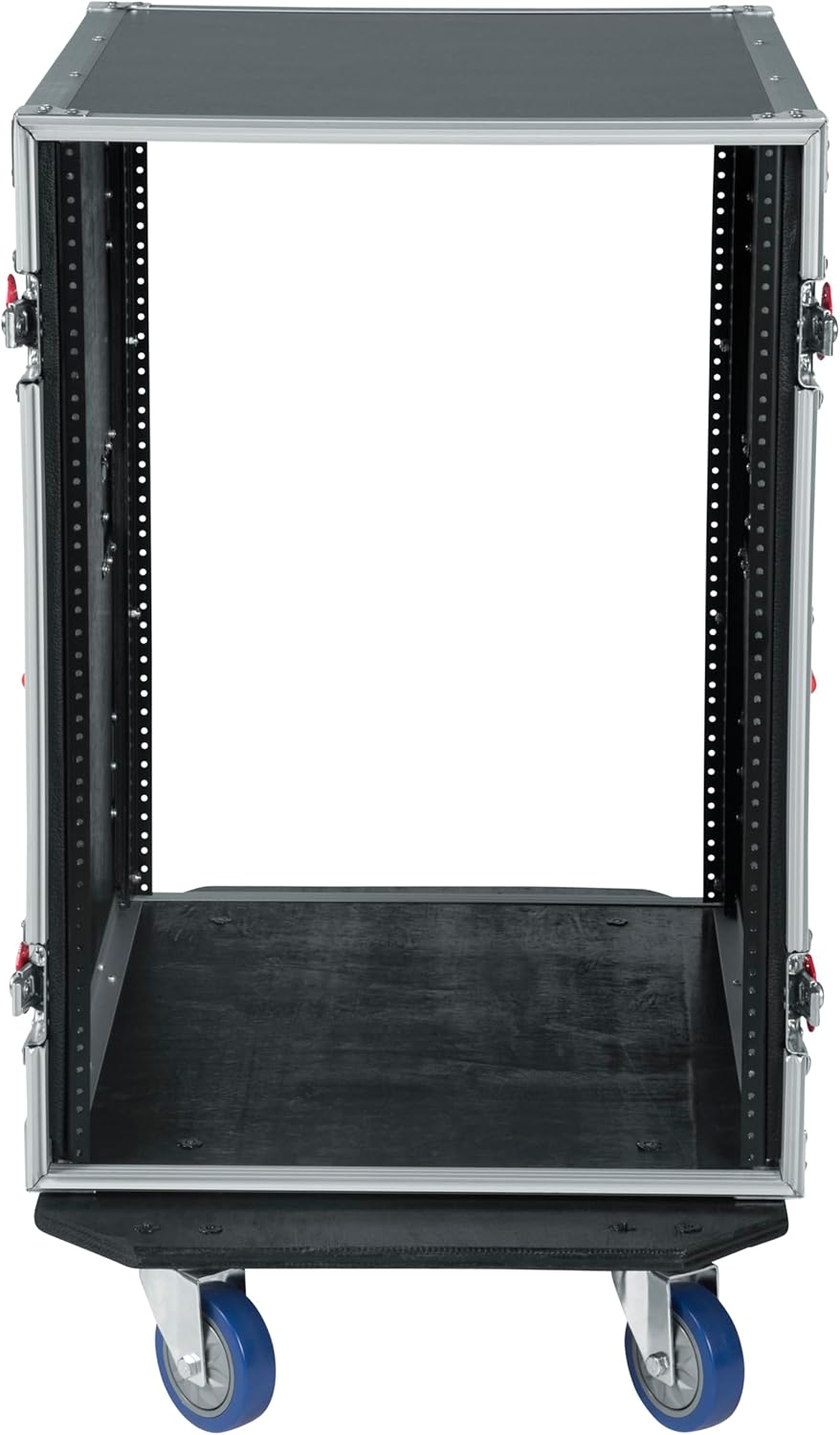 Left. Gator - 16U ATA Audio Road Rack Case, 17" Deep, 9mm Plywood Construction, 4" Casters, 3.2mm Rails.