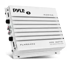 PYLE R A nb SRULAM HAOR TOSRWO LEVET LIEE MORINPU PLMRA402 MARINE 400 WATTS POWER AMPLIFIER 4CH