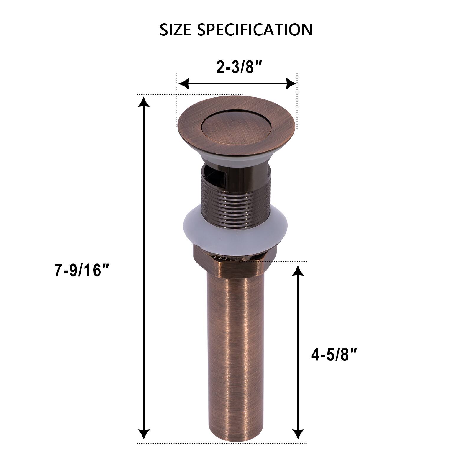 SIZE SPECIFICATION  
2-3/8"  
7-9/16"  
4-5/8"