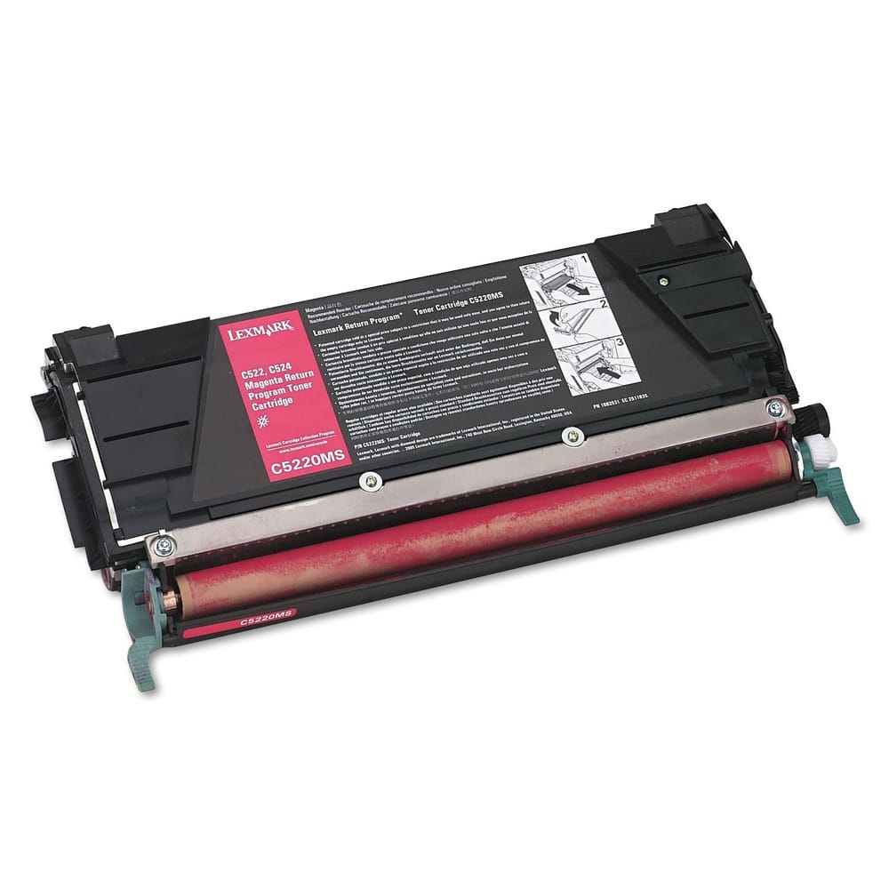 Lexmark - C5220MS Return Program 3000 Page-Yield Toner Cartridge for C522/C524/C53X - Magenta