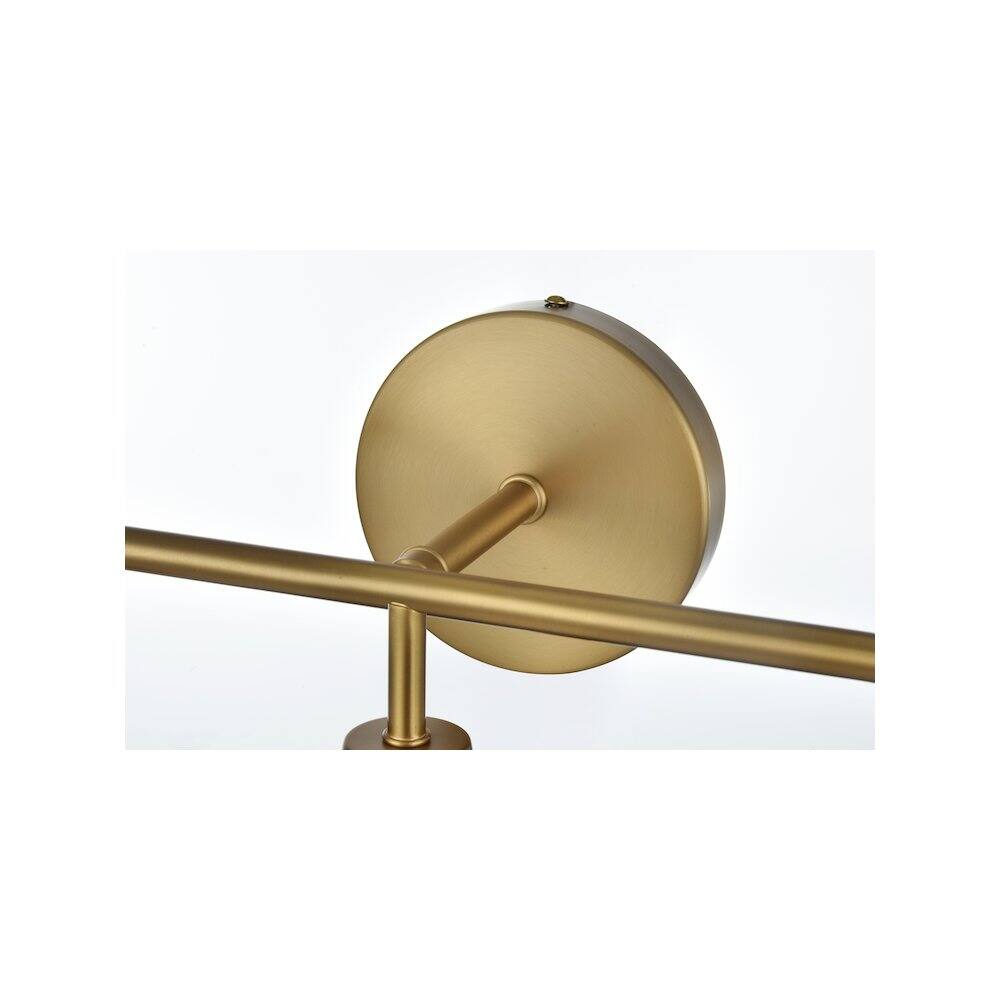 Alt View 1. Living District - Hanson 28 inch Wall Sconce in Satin Gold - Satin Gold And Clear.