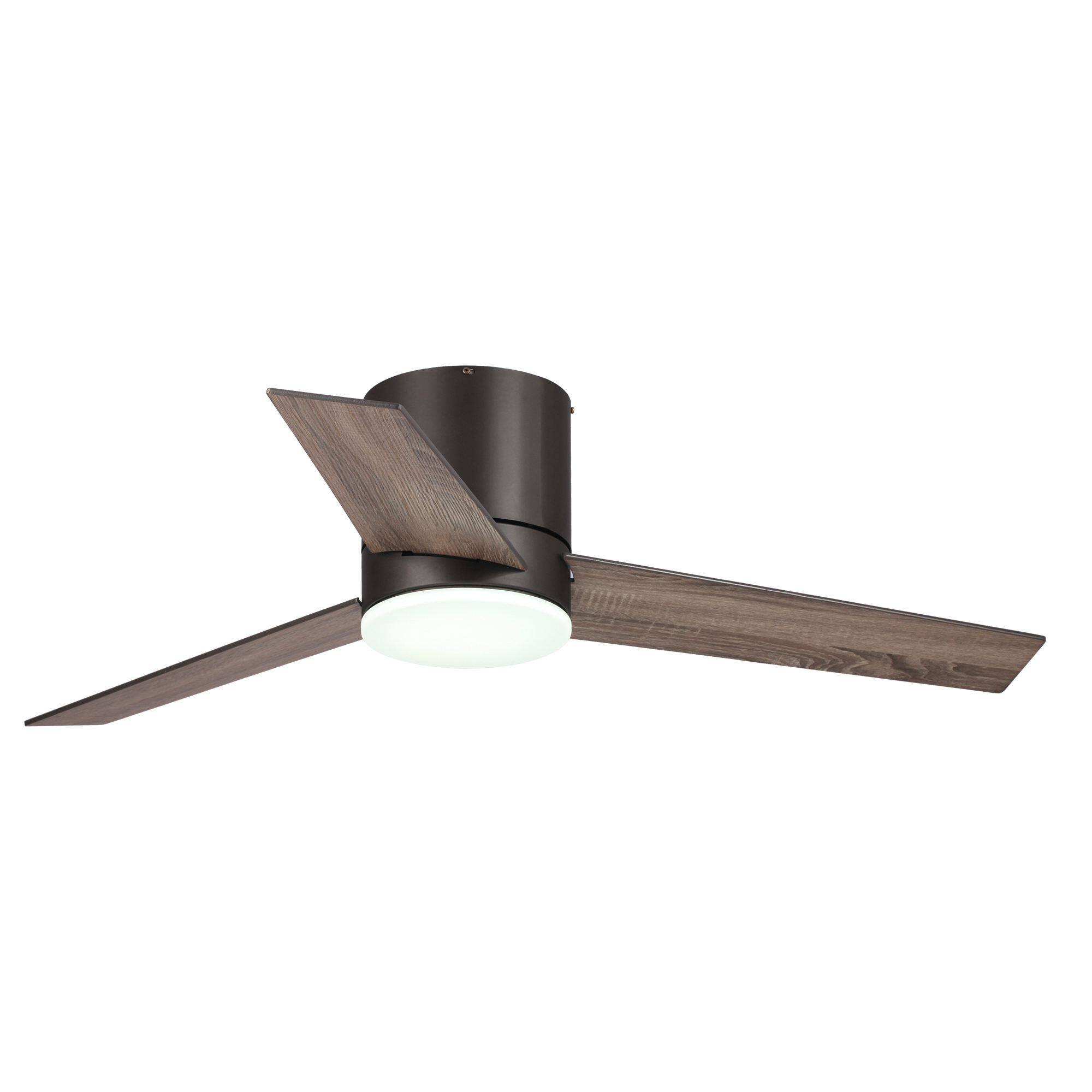 Alt View 8. Parrot Uncle - 48" Oil-rubbed Bronze Low Profile LED Ceiling Fan with Remote - Bronze.