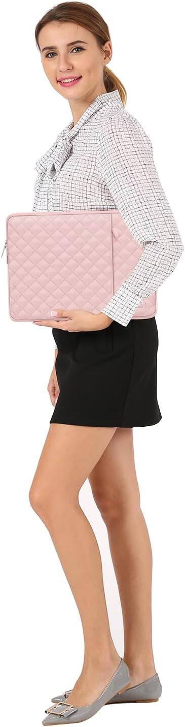 Alt View 2. mosiso - Laptop Case Protective Sleeve 13-13.3 inch for MacBook Air Pro 13 14, HP Dell Acer ASUS Lenovo Universal Computer Bag - Pink.
