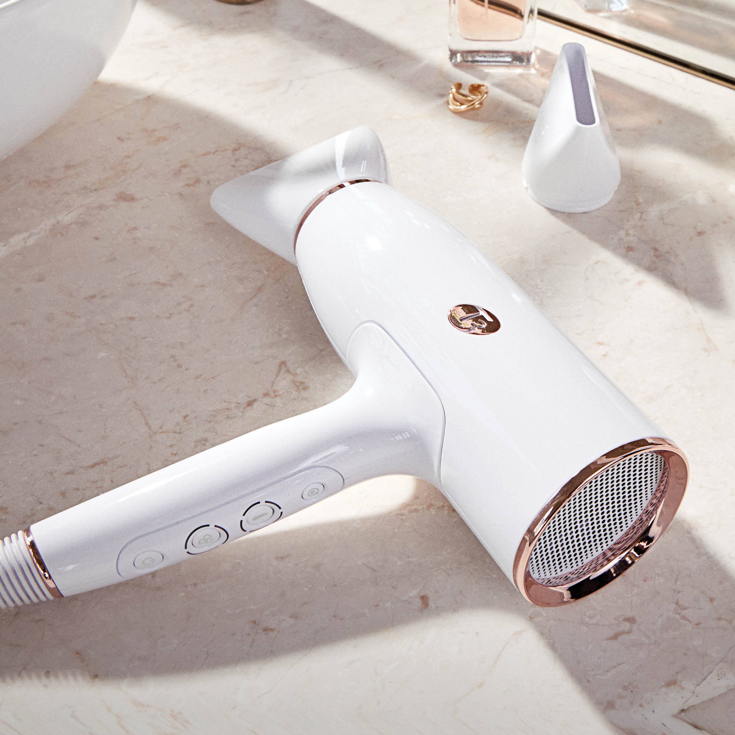 Alt View 11. T3 - T3 AireLuxe Professional Hair Dryer and Brush Set - White.