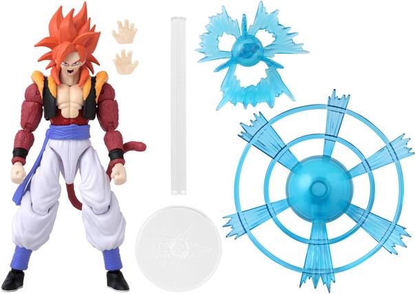 Front. Bandai - Bandai - Dragon Ball Super - Dragon Stars: Power Up Pack - Super Saiyan 4 Gogeta Set - Collectibles - Multicolor.