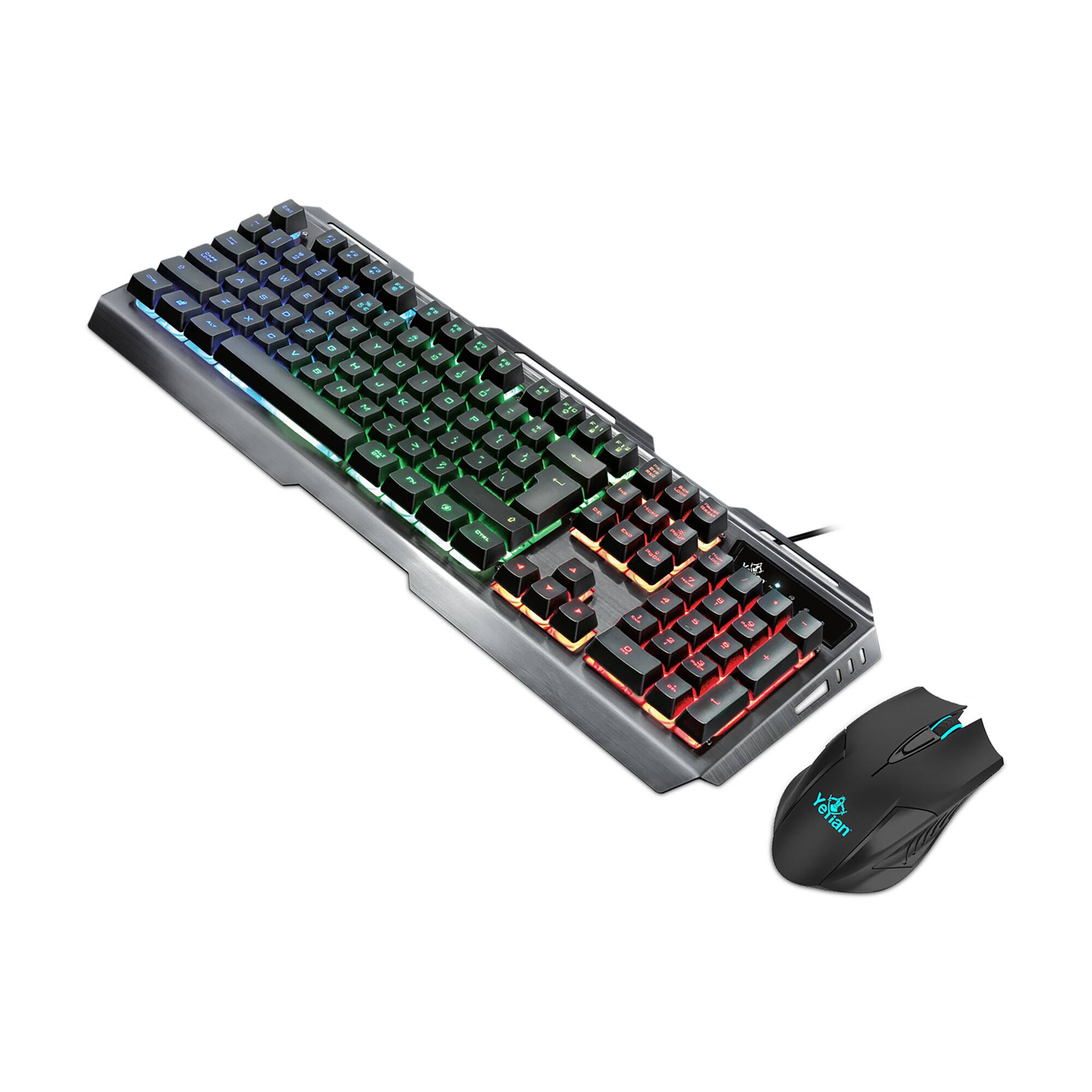 Angle. YEYIAN - Yeyian - Phoenix Series 3000 Wired RGB Keyboard and Mouse Gaming Kit - Model: YKP-20706-EN - Black.