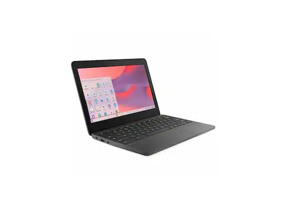 Front. Lenovo - Lenovo 100e Chromebook Gen 4 11.6" - Intel N100 - 8GB - 64GB - ChromeOS - Graphite Gray - Gray.