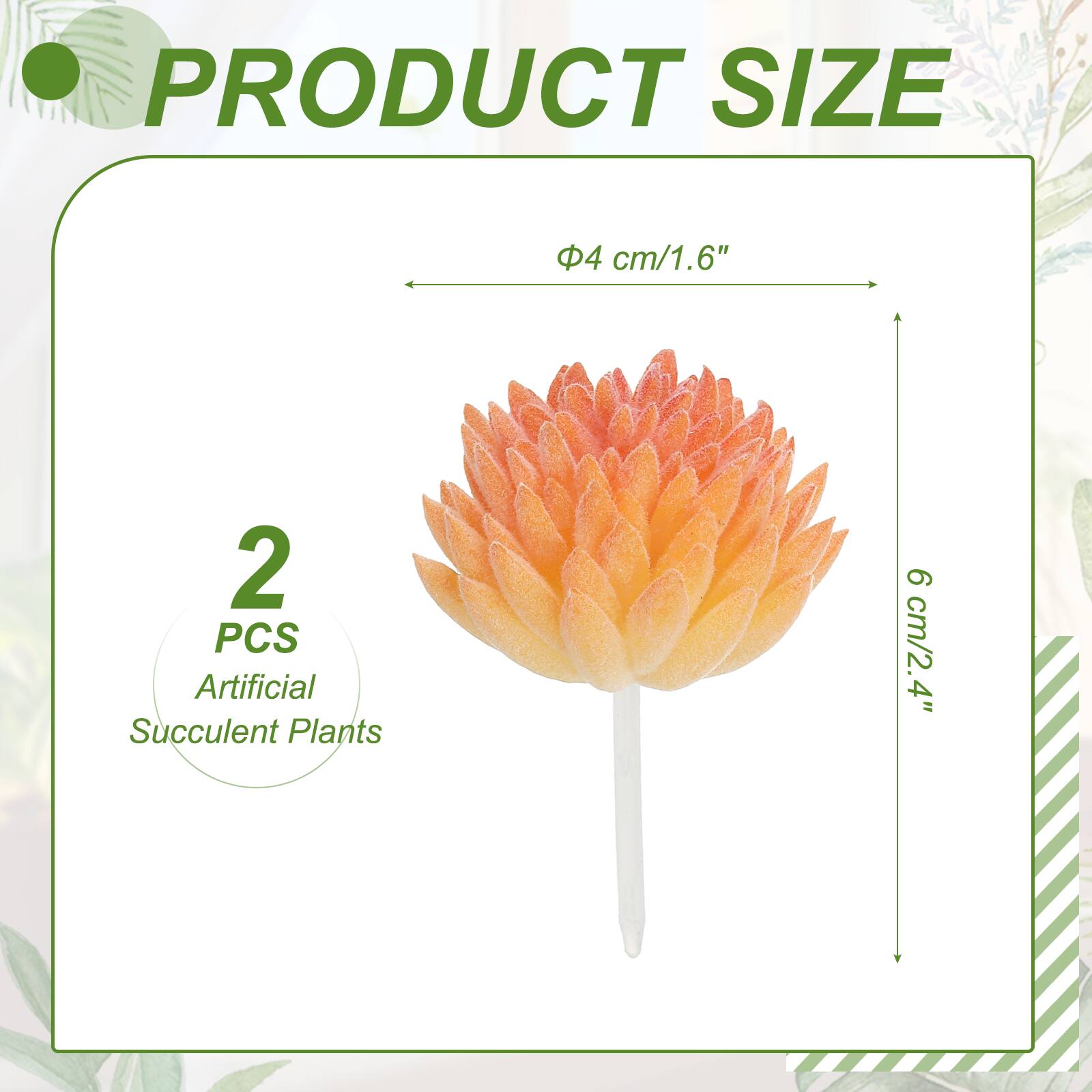 Unique Bargains Artificial Succulent Plants 2pcs Small Realistic Fake ...