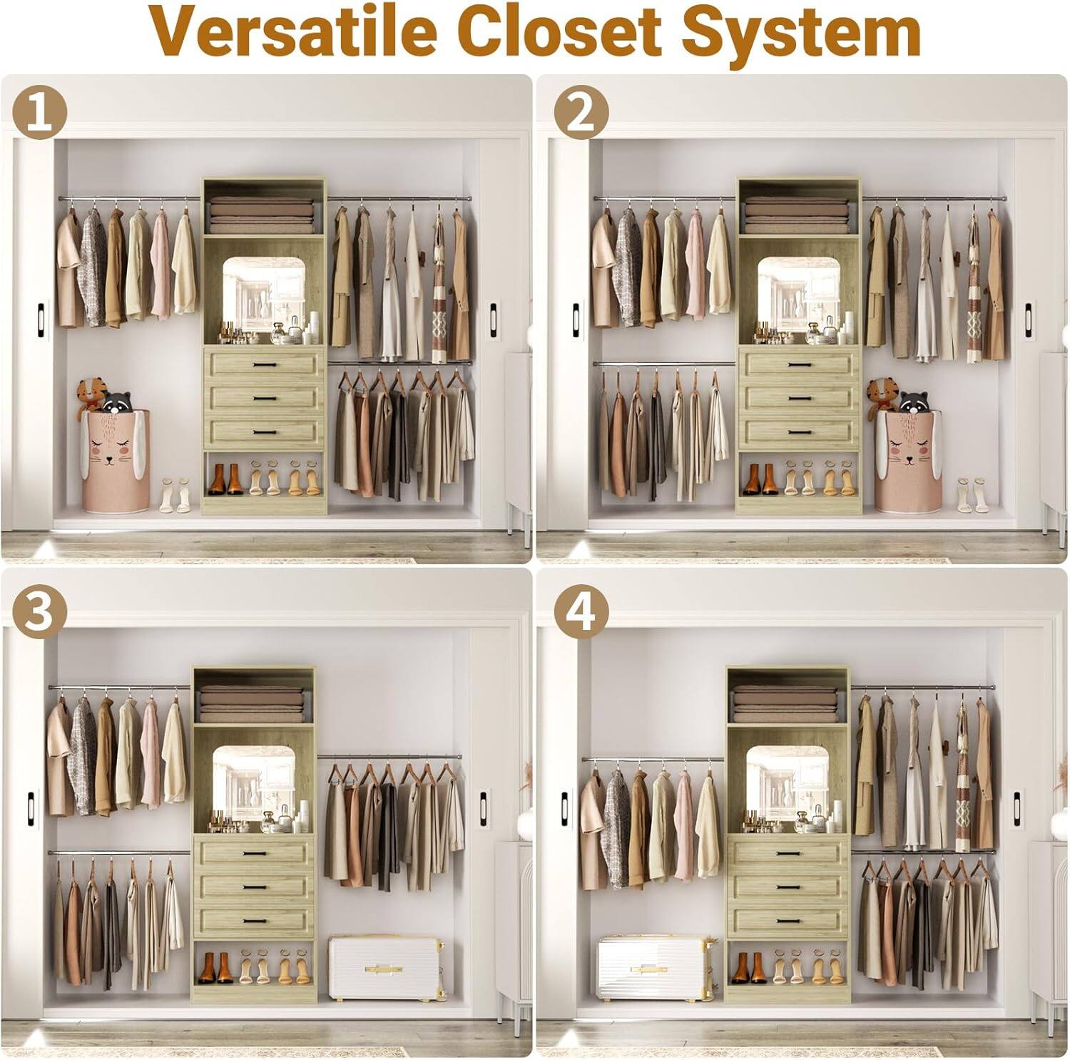 1. Versatile Closet System
2. 
3. 
4.