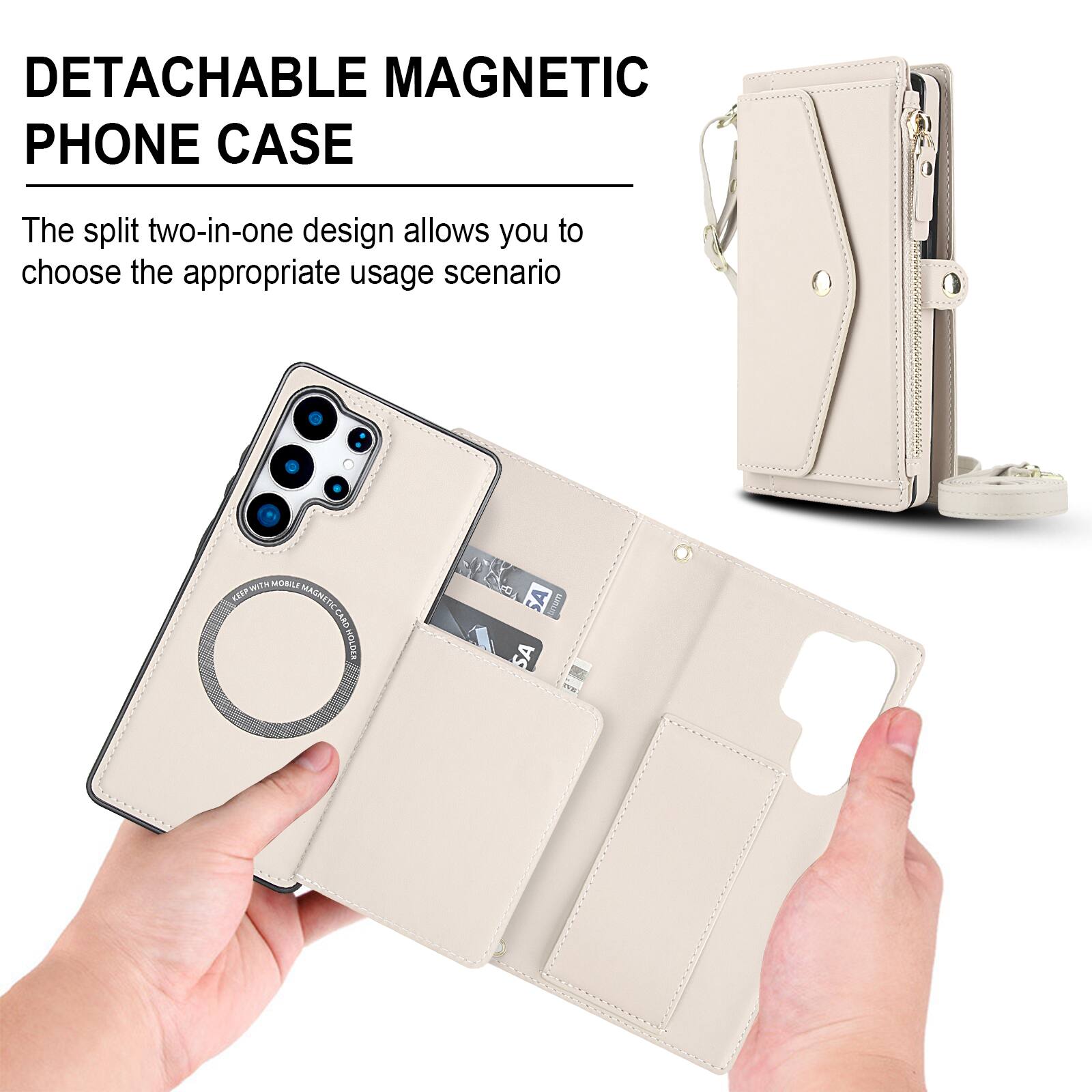 DETACHABLE MAGNETIC PHONE CASE

The split two-in-one design allows you to choose the appropriate usage scenario.