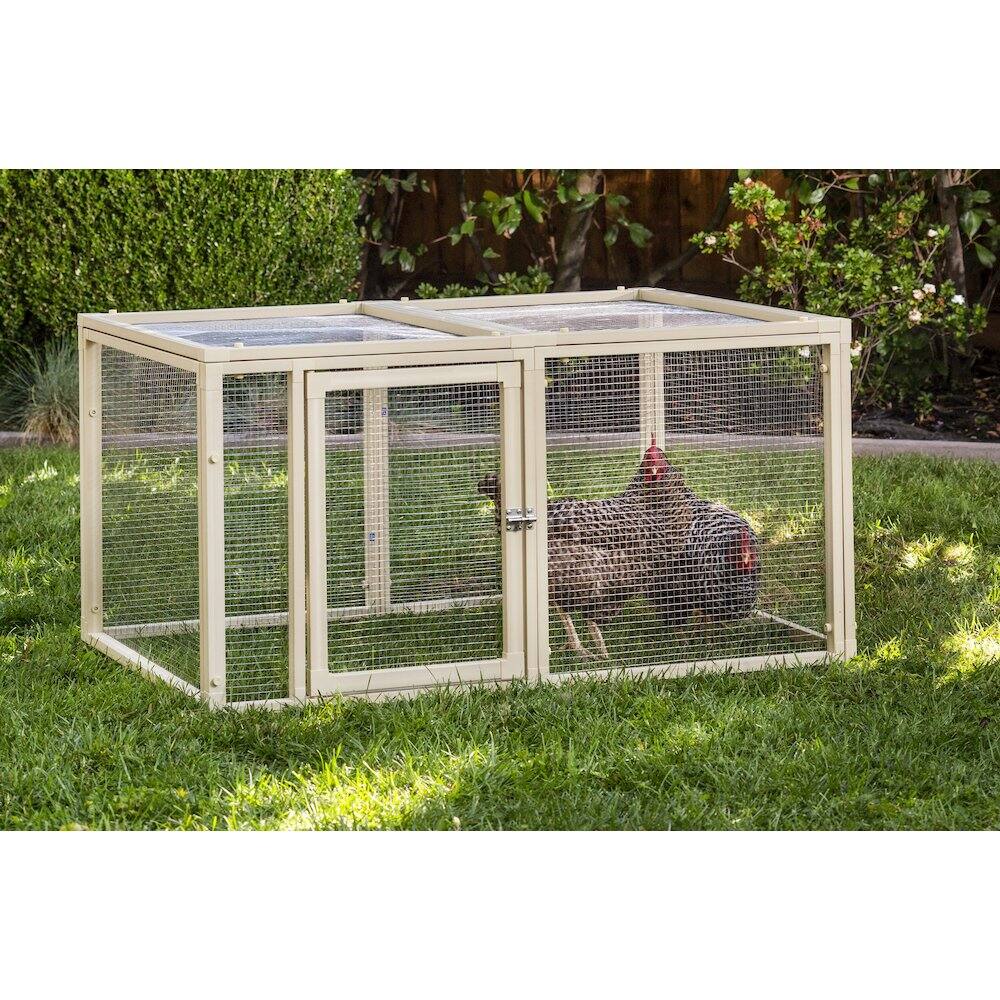 Back. New Age Pet - ECOFLEX Fontana Chicken Pen - Maple.
