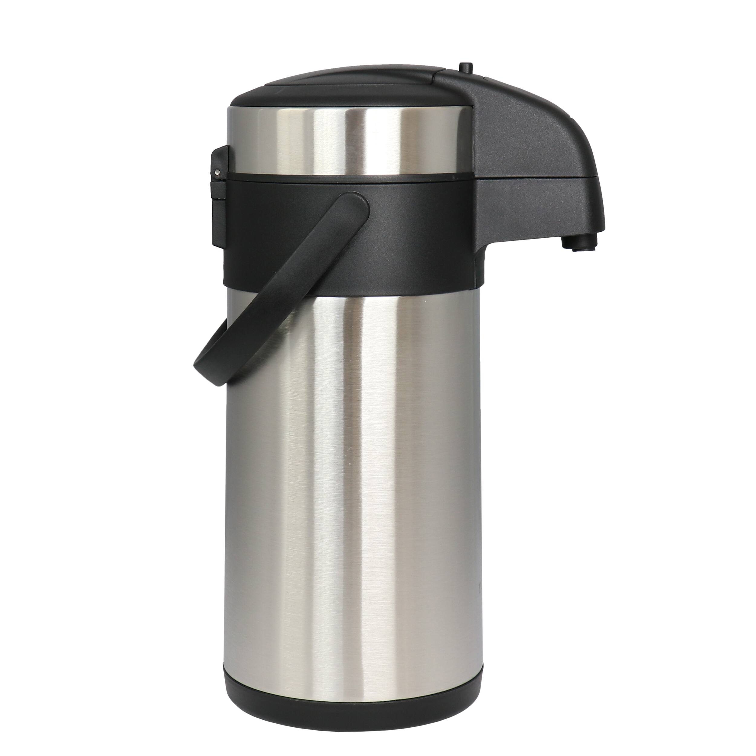 Alt View 3. MegaChef - MegaChef 3.17 Quart Stainless Steel Vacuum Body Pump Cap Air Pot - Silver.