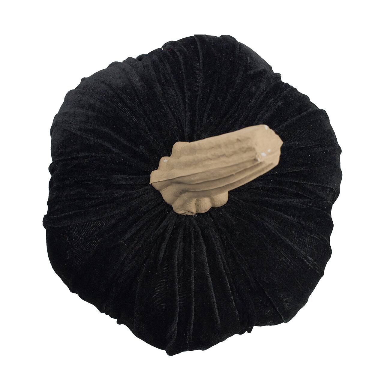 Alt View 4. Boyel Living - Large Black Velvet Pumpkin for Halloween Decor - Black.