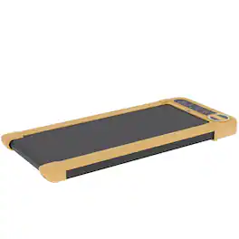 Loheer - Under Desk Treadmill, Quiet Walking Pad with Bluetooth Speaker, Wide Belt and Remote Control for Home Office - Natural Wood