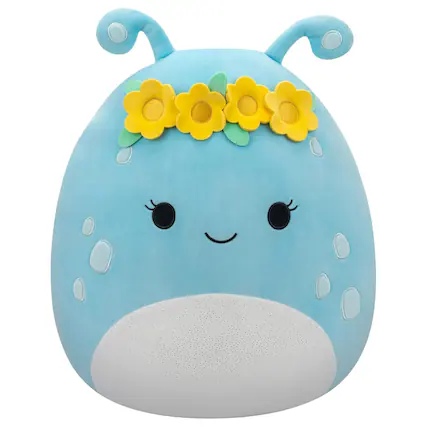 Front. Kellytoy - Squishmallow 12 Inch Plush | Natnat the Pastel Blue Alien - Blue.
