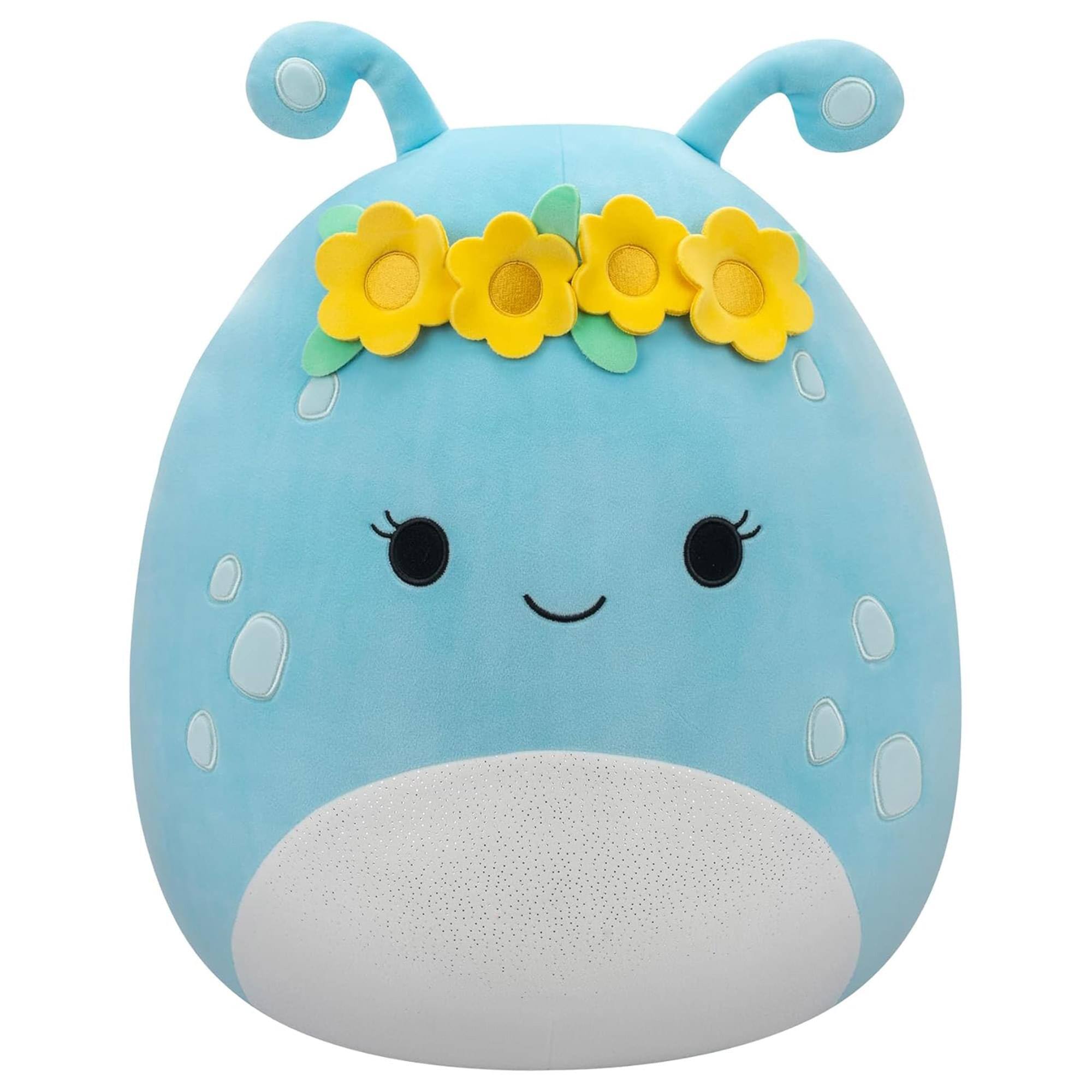 Front. Kellytoy - Squishmallow 12 Inch Plush | Natnat the Pastel Blue Alien - Blue.