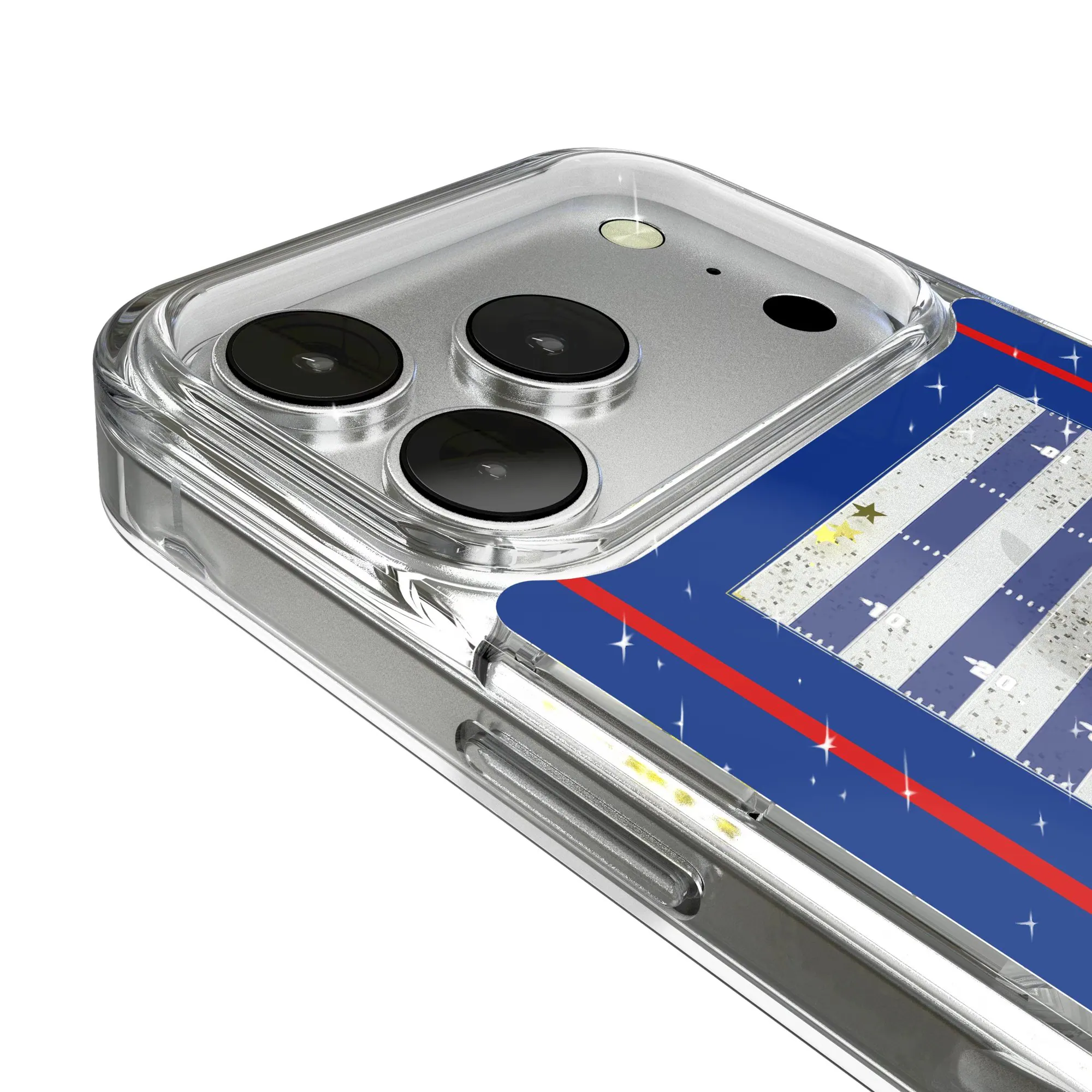 Alt View 2. Keyscaper - Buffalo Bills iPhone Field Design Glitter Case - 15 Pro Max - Multicolor.