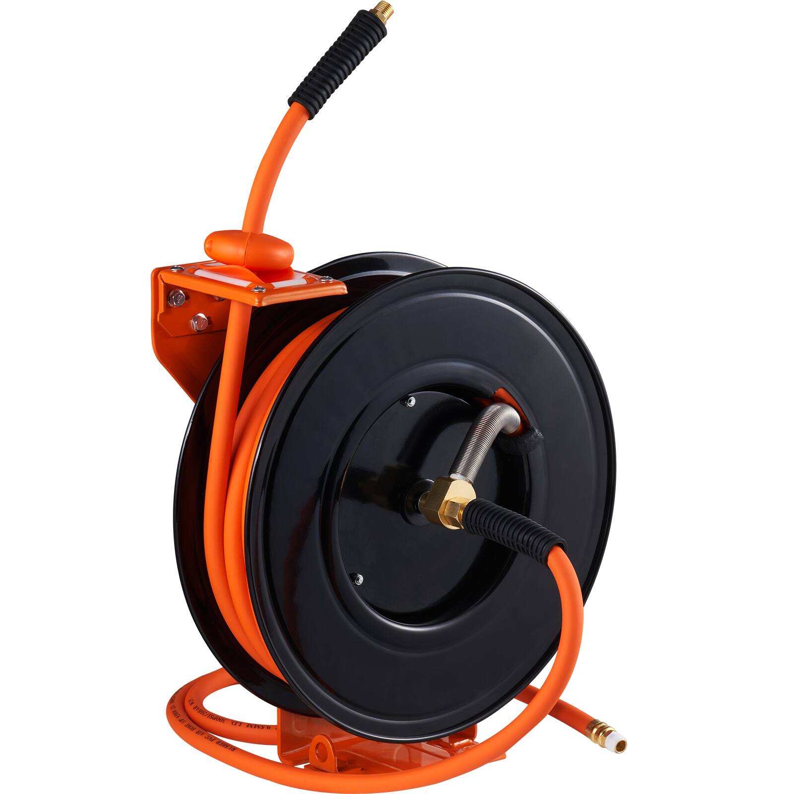Alt View 5. LOVMOR - 3 8 IN x 50 FT Retractable Hybrid Air Hose Reel 300PSI Wall Ceiling Mount.