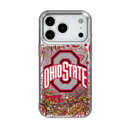 Keyscaper - NCAA - Ohio State Buckeyes iPhone Glitter Paisley Design Case - 14 - Multicolor