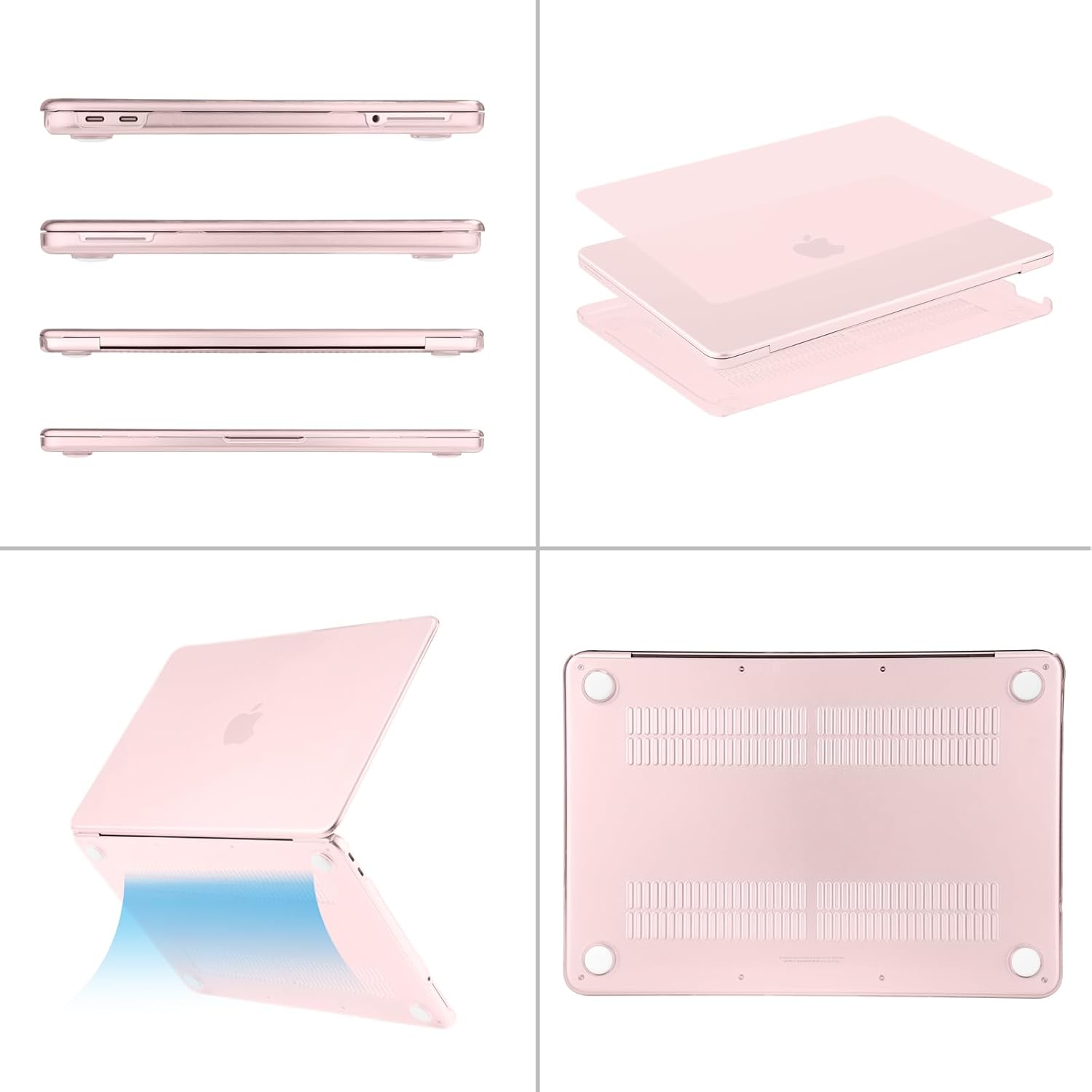 Alt View 4. mosiso - Protective Hard Shell Case for MacBook Neo 13 inch Model A3404 (2026) - Blush.