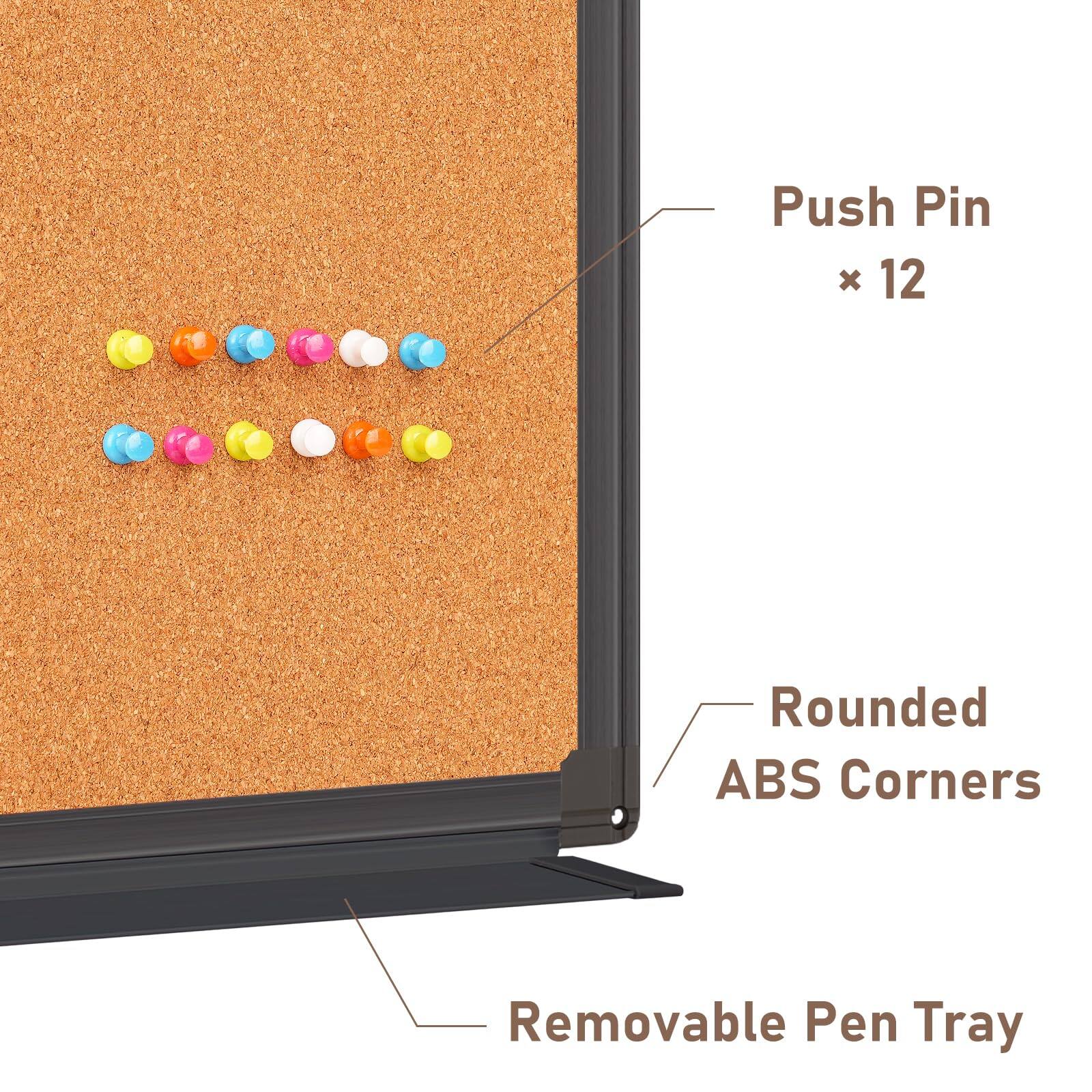 Push Pin x 12  
Rounded ABS Corners  
Removable Pen Tray