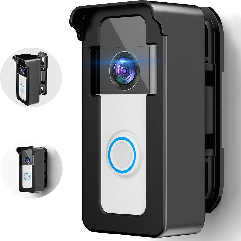 Front. Schertz - Anti-Theft Adjustable Video Doorbell Angle Mount for Ring/Blink - Black.