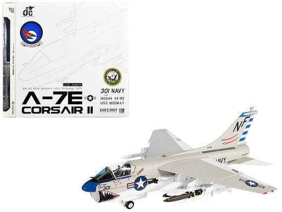 dc SSRINS LATTACE 1 SUADRN TN STAND DISPLAY 1 DDD BPLRNENE 1g TIENIT HENOY U.S. NAVY VA-93 Blue Blazers. USS Midway. 1979 301 NAVY 314 ai A-7E 160544 USS MIDWAY VA-93 DIEASI CORSAIR II COLLECTION DIECAST TON 1/72 GRT 4 A50 01 NF 1 AVY. 1D6 301