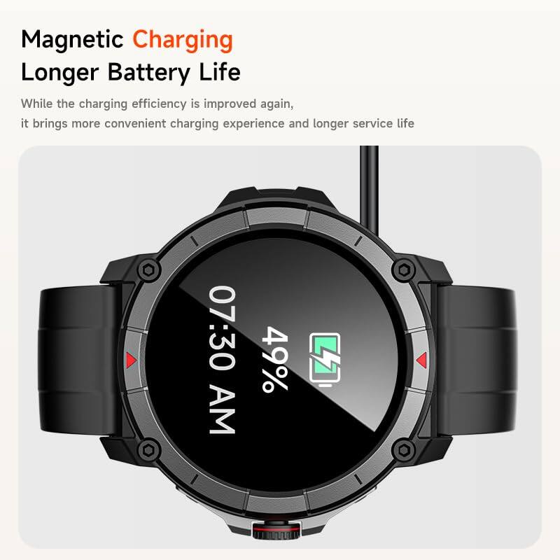 Magnetic Charging  
Longer Battery Life  

While the charging efficiency is improved again, it brings more convenient charging experience and longer service life  

07:30 AM  
49%