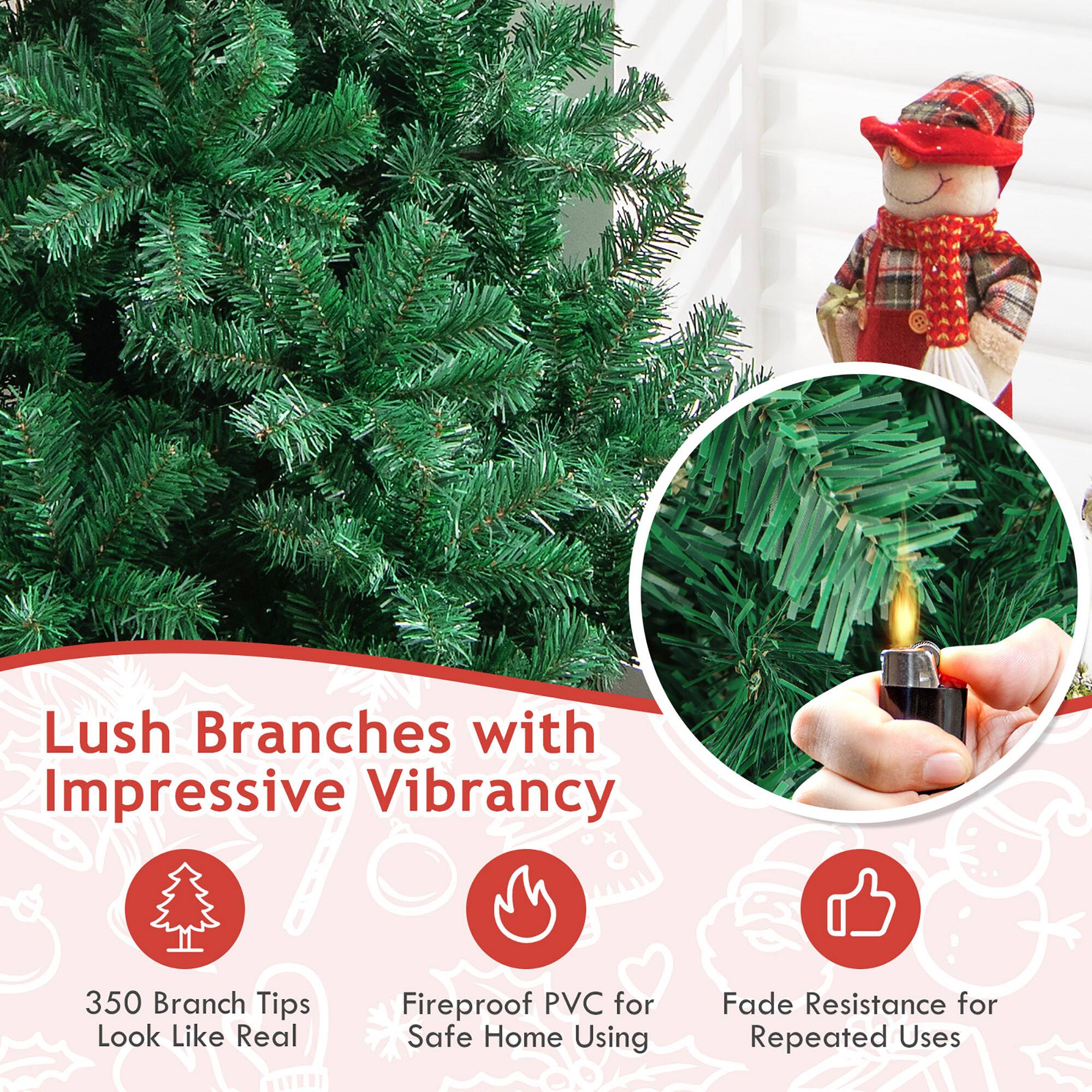 Lush Branches with Impressive Vibrancy

- 350 Branch Tips Look Like Real
- Fireproof PVC for Safe Home Using
- Fade Resistance for Repeated Uses