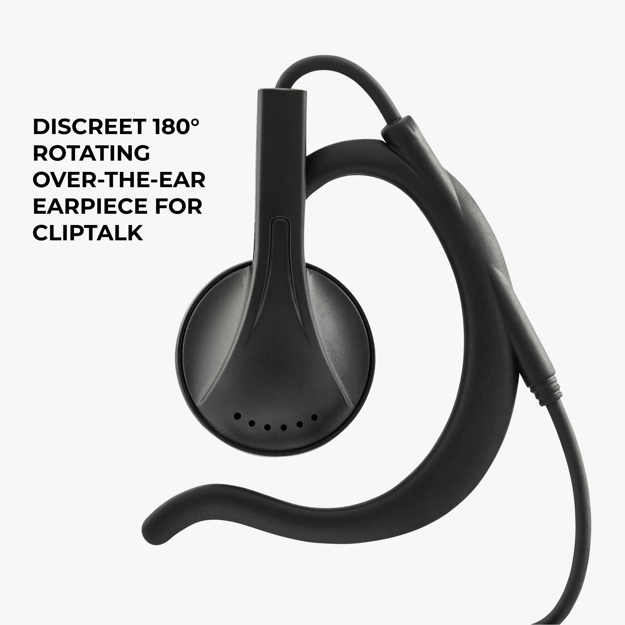 DISCREET 180° ROTATING OVER-THE-EAR EARPIECE FOR CLIP TALK