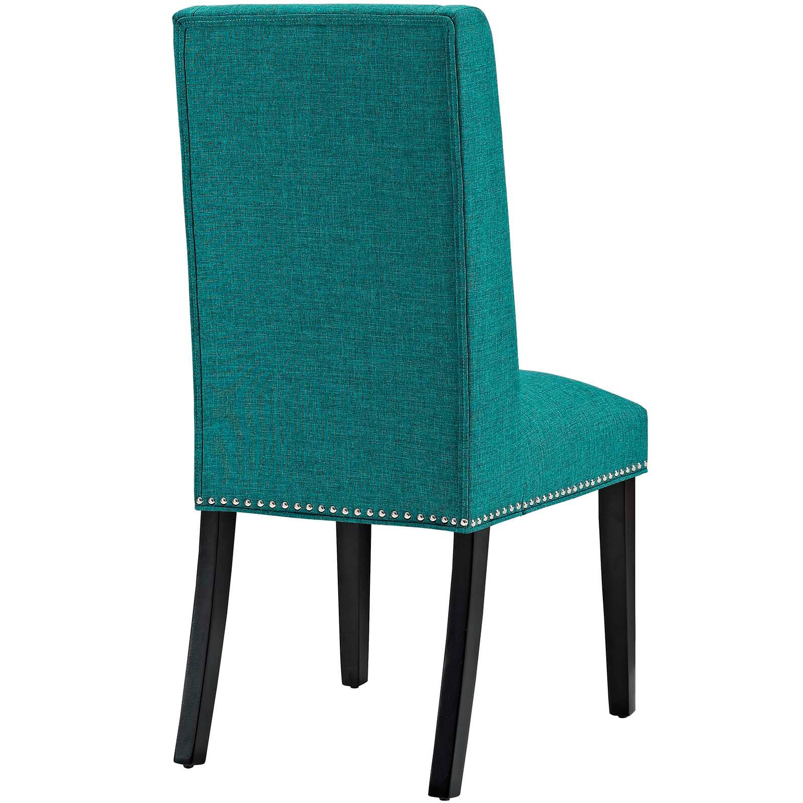 Back. Modway - Baron Fabric Dining Chair Set of 4 by Modway - Teal.