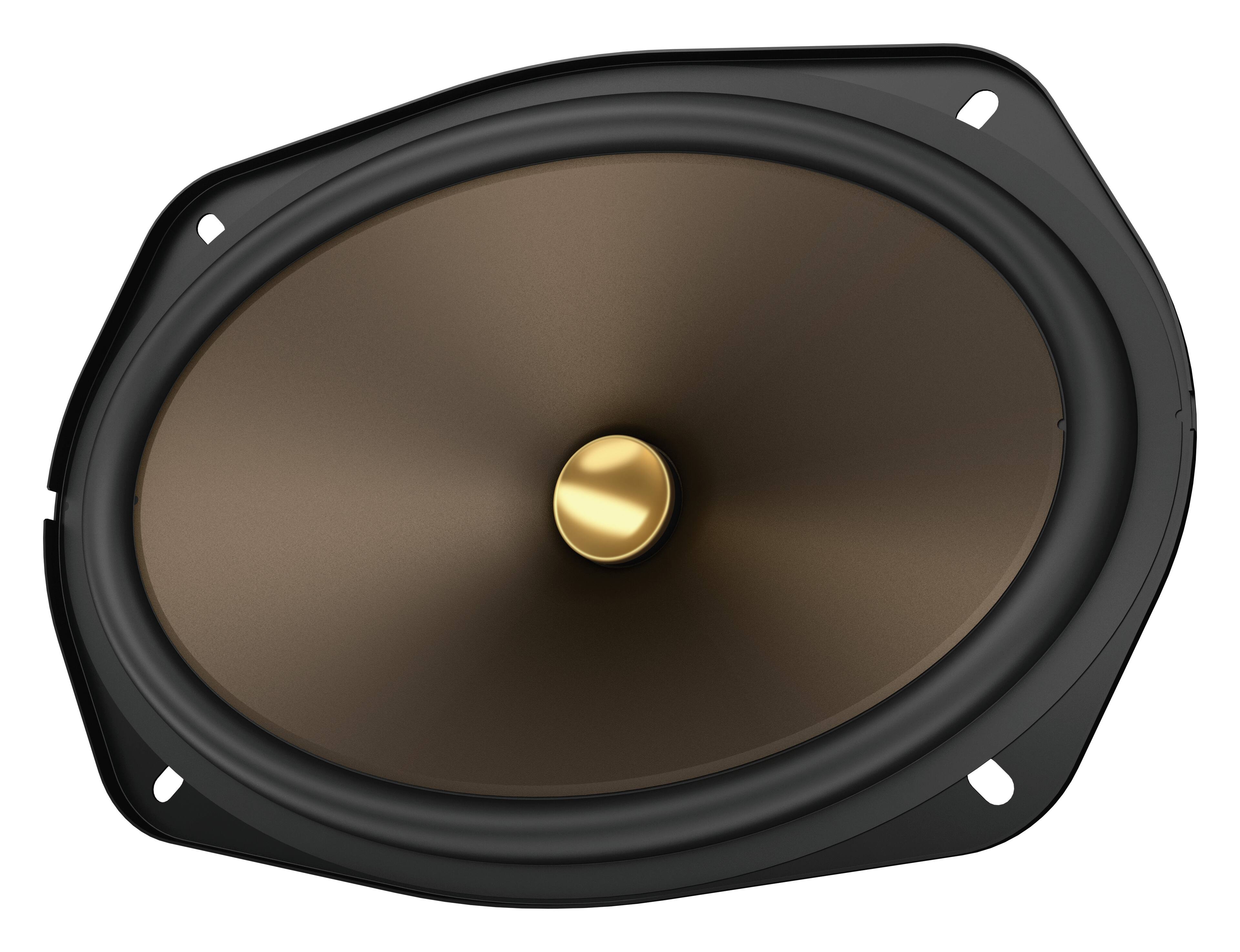 Angle. Pioneer - 6" x 9" 2-way Car Speakers Aramid Fiber-reinforced IMPP cone (Pair) - Black.