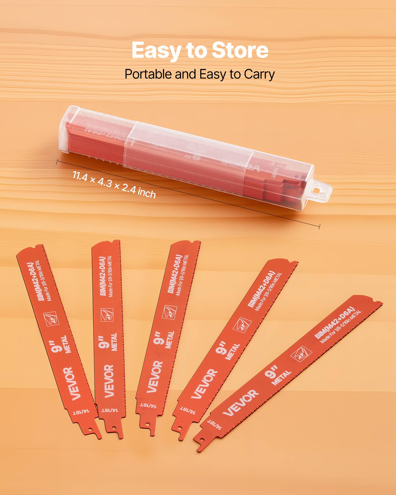 Easy to Store  
Portable and Easy to Carry  

11.4 x 4.3 x 2.4 inch  

VEVOR  
9" METAL  
BIM(M42+D6A)  
Made for 1/2" - 1/4" - 3/8" - 5/8" - 1/2" - 3/8" - 5/8" - 1/2" - 3/8" - 5/8" - 1/2" - 3/8" - 5/8" - 1/2" - 3/8" - 5/8" - 1/2" - 3/8" - 5/8" - 1/2" - 3/8" - 5/8" - 1/2" - 3/8" - 5/8" - 1/2" - 3/8" - 5/8" - 1/2" - 3/8" - 5/8" - 1/2" - 3/8" - 5/8" - 1/2