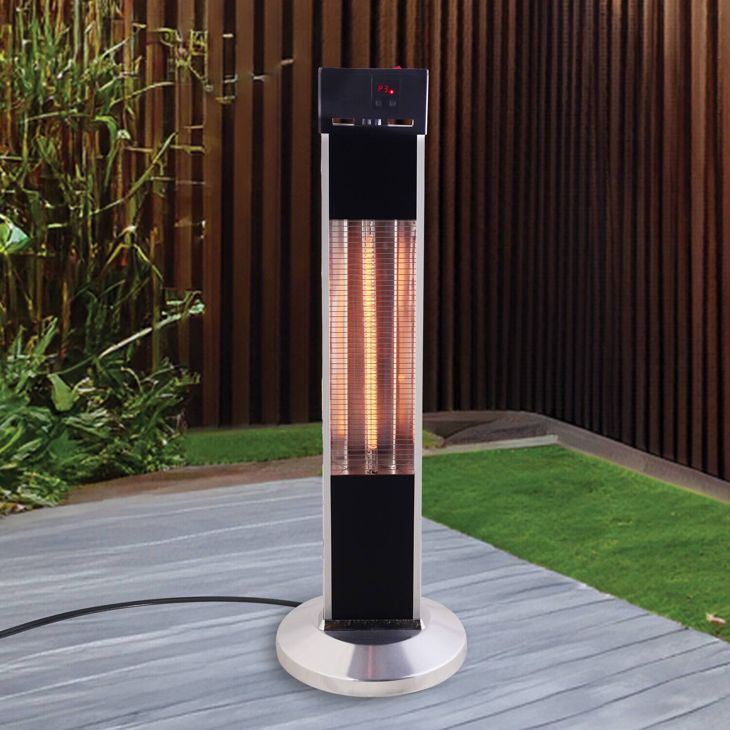 Alt View 15. Lifesmart - Outdoor Infrared Tower Heater - Black.