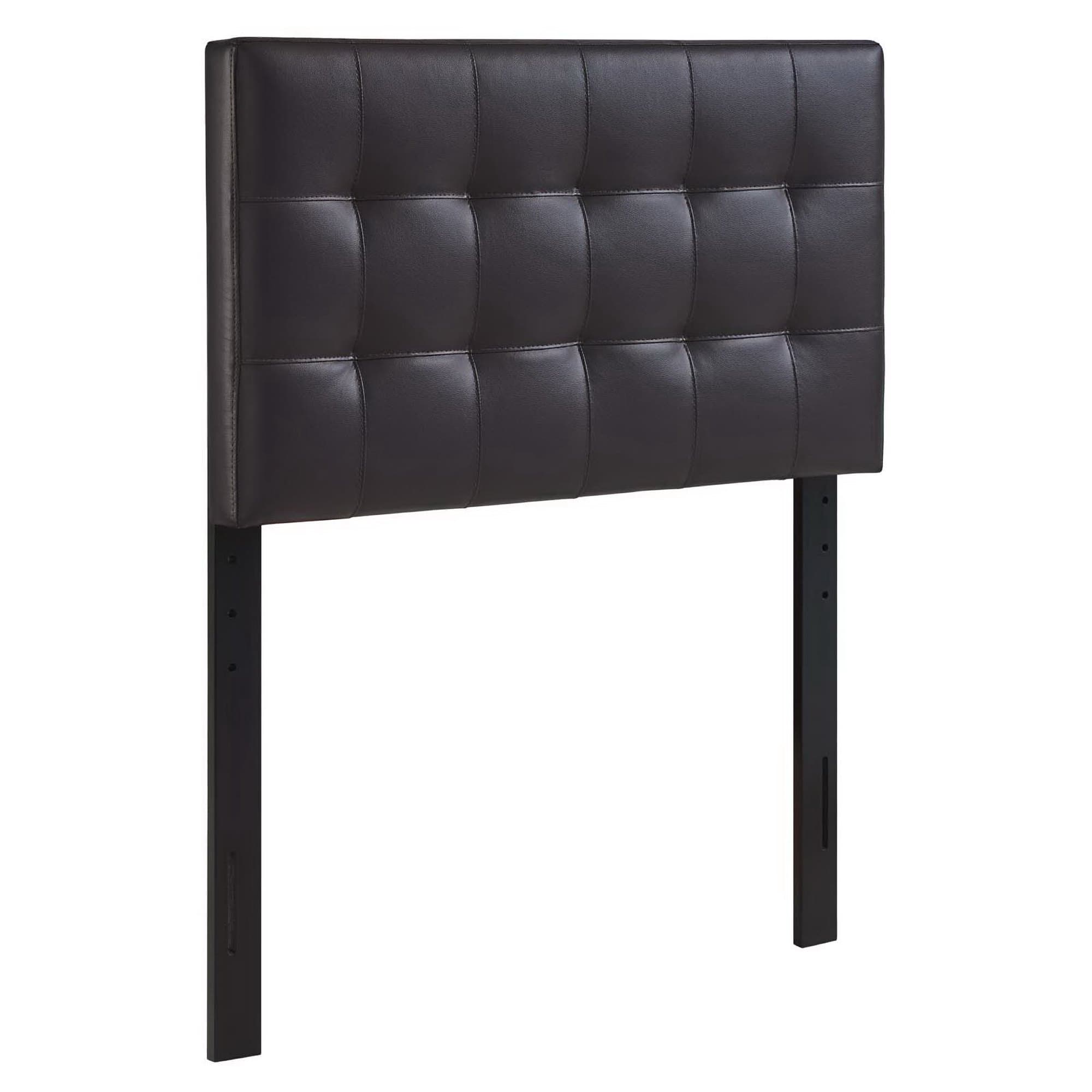 Lily Upholstered Vinyl Twin Headboard by Modway - Brown