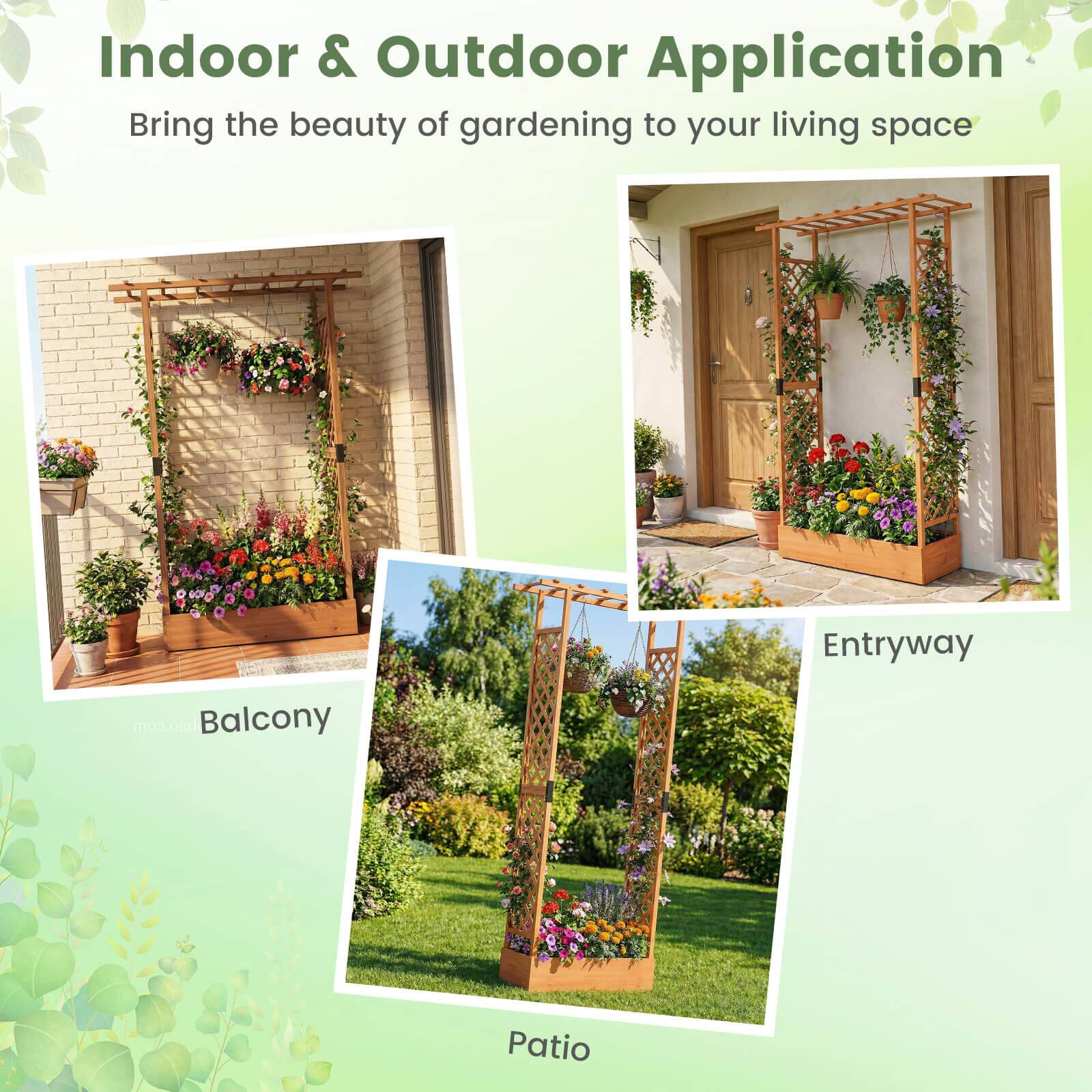 Indoor & Outdoor Application  
Bring the beauty of gardening to your living space  

Balcony  
Entryway  
Patio