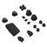 Alt View 5. MobileSentrix - Controller Button Set Replacement Compatible For PlayStation 5 PS5 (16 Pieces) - Midnight Black - Black.