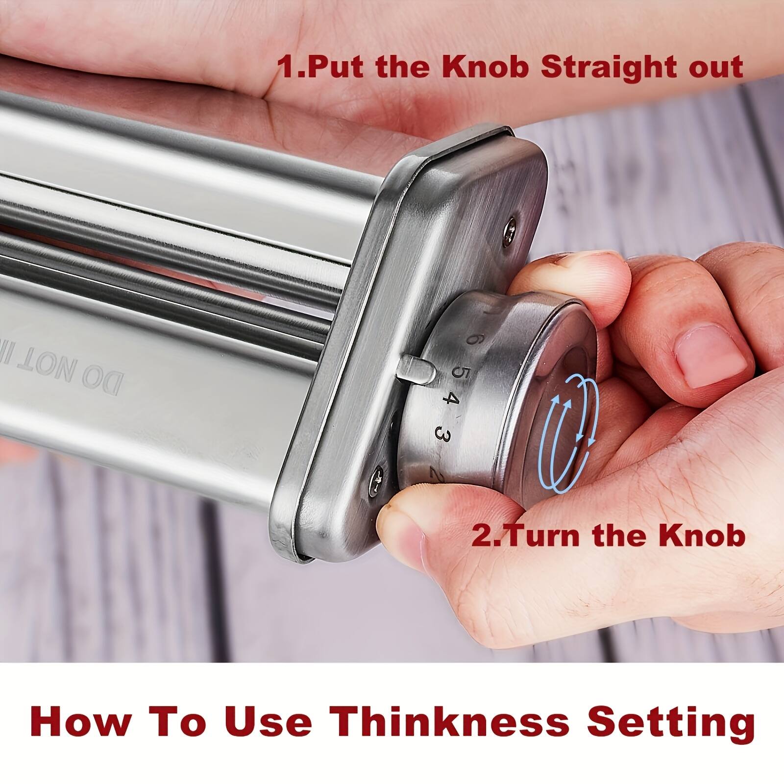 1. Put the Knob Straight out

2. Turn the Knob

How To Use Thickness Setting
