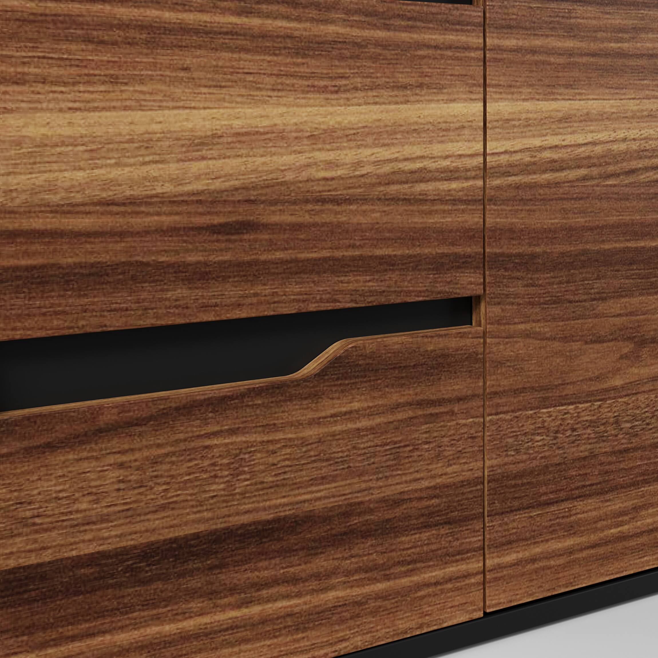 Alt View 9. FUFU&GAGA - FUFU&GAGA Industrial Reversible L - Shaped Desk – A Multifunctional Workstation for Home Offices & Gaming Setups - Brown & Black.
