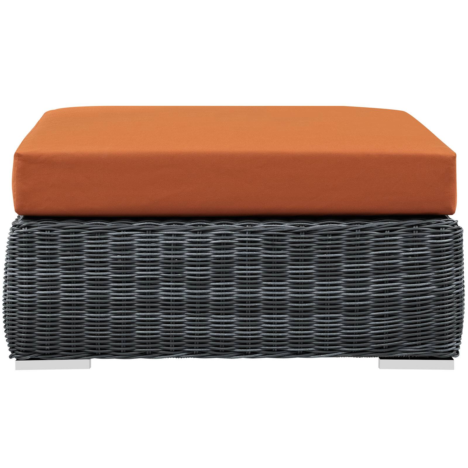 Left. Modway - Summon Outdoor Patio Sunbrella® Square Ottoman by Modway - Canvas Tuscan.