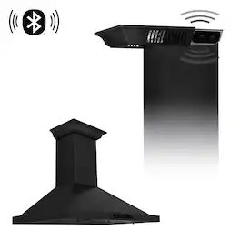ZLINE - 30 inches - Externally Vented - Wall Range Hood - Black Stainless Steel