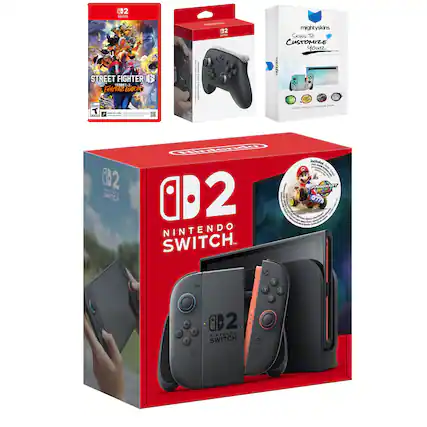 - Street Fighter 6 (2023) for Nintendo Switch
- MightySkins Skins to Customize Your Nintendo Switch
- Nintendo Switch OLED Model
- Includes Mario Kart 8 Deluxe