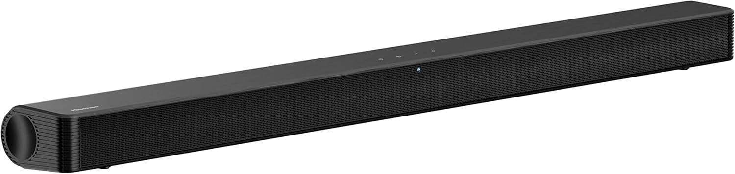 Angle. Hisense - 2.0 Ch Soundbar with Built-In Subwoofer HS205G, 120W, DTS Virtual:X & Dolby Audio, Roku TV Ready, Multiple Audio Modes - Black.